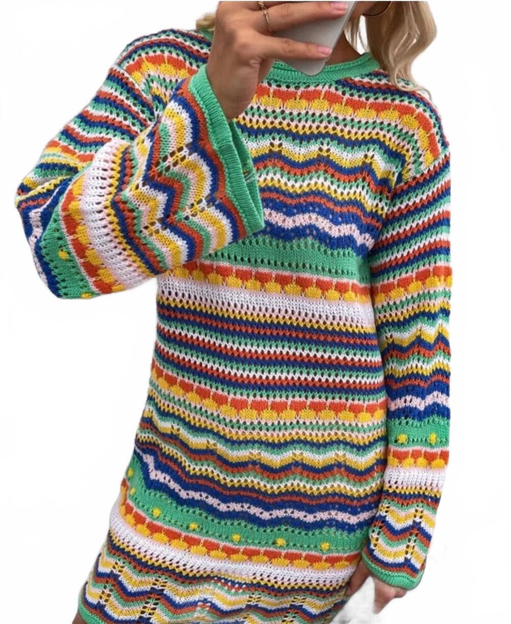 NEW MISS SPARKLE sammie sweater dress in multicolor